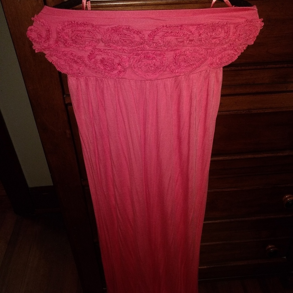 Strapless Maxi Swimsuit Cover Up
